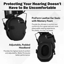 Headset de tiro eletrônico para caça, proteção auditiva, redução de ruído ativo, armuff tático, armuff, quente - Image 6