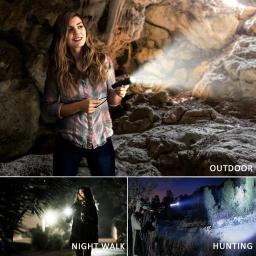 Lanterna LED recarregável super brilhante, Tocha portátil, Ao ar livre, Camping Light, Luz com display elétrico inteligente - Image 6