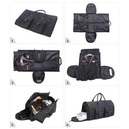 Mala de Mão Masculina, Sacos De Viagem Desportiva, Bolsa De Vestuário De Grande Capacidade, Sacos De Ombro Dobráveis, Compartimento De Sapatos, XM137 - Image 3