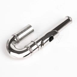 Yibuy 15.3cm flauta cabeça curvada conjunta peças de reparo niquelado - Image 5