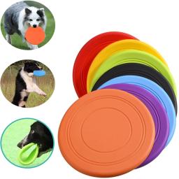Silicone Jogo Frisbee Discos Voadores para Cão, Cor Aleatória, Brinquedos Interativos, Treinamento, Pet Supplies, 3Pcs - Image 1