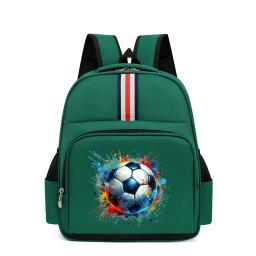Mochila de impressão de futebol aquarela para estudante primário, viagens ao ar livre, mochila escolar para crianças, ventilador, multifuncional - Image 2