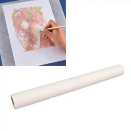 Rolo de papel vegetal branco, alta transparência, transparente, absorção de tinta, papel padrão para costura, 18in, 44cm de largura - Image 2