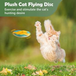 Catnip Interativo Plush Flying Disc Toy com Cat Nips, Mylar Crinkle Sound, Pet Shop para gatos e gatinho - Image 1