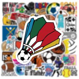 10/30/50 pçs mix esportes bola jogo adesivos futebol basquete rugby decalque do telefone portátil skate carro motocicleta bagagem adesivo - Image 4