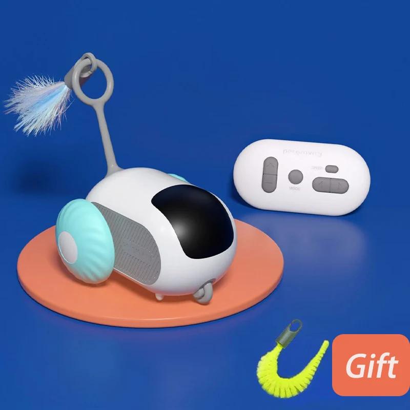 Interativo controle remoto carro elétrico brinquedo para gatos, recarregável Pet Toys, jogo de treinamento, cão suprimentos, versão atualizada, inteligente - Image 1