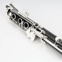 ANMUTIG-Clarinete de Madeira Ebony, Prateado, 17, 18 Teclas, BB, Especialidade, 802 - Image 5