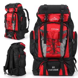Grande Capacidade Camping Mochila, Outdoor Escalada Bag, impermeável, montanhismo, caminhadas, Trekking, sacos de desporto, mochila de viagem, 80L - Image 3