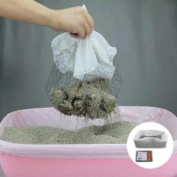 Forro de caixa descartável Cat Litter, Poop Net, Pet Waste Bag, limpeza rápida para todos os gatos, peneiração, 10 pcs - Image 3