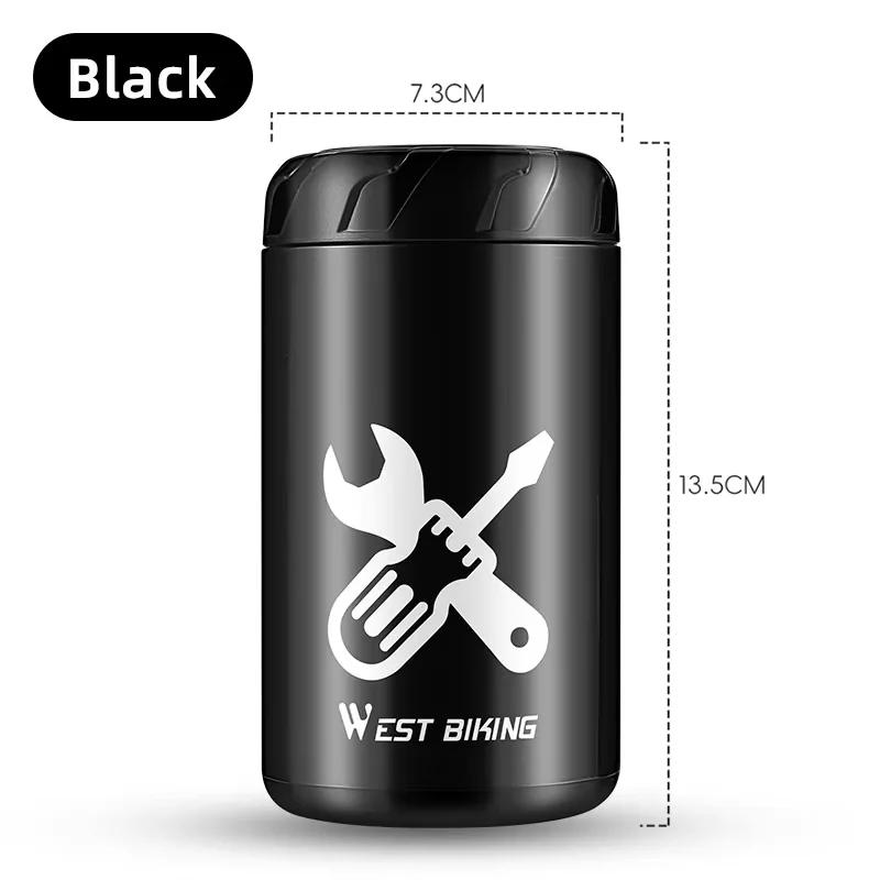 West biking portátil caixa de ferramentas bicicleta ferramenta reparo armazenamento cápsula kit para garrafa gaiola montagem mtb acessórios da bicicleta estrada - Image 1