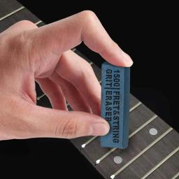 Guitarra Fret Cordas Polimento Eraser, borracha abrasiva, Guitar Kit de ferramentas de manutenção, 180-400-1000-1500-2000 Grit, 5 pcs - Image 4