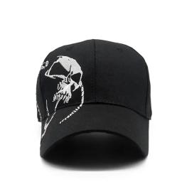 Boné de beisebol dos esportes do algodão dos homens boné de beisebol bordado do crânio para homens moda preto padrão feminino snapback do exército boné masculino hip hop osso - Image 3