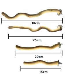 Natural Parrot Wood Fork Branch Poleiro, gaiola de pássaro Swing suspenso, ramos em pé, brinquedos, acessórios para pássaros - Image 3