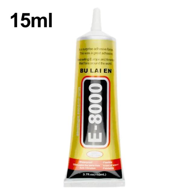 Cola multifuncional E-8000 para jóias de metal e vidro, reparos em telefones, tecidos e artesanato