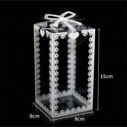 Caixa De Embalagem De Impressão Transparente, Caixa De Presente De PVC, Caixa De Exposição, Casamento, Presente De Natal, Doces, Maçã, Vela, Seco, 10Pcs - Image 6