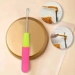 Premium Trava Gancho Crochet Agulha, Extensões de Cabelo, Penas, Tapetes, Trança Mais Rápida, Micro, Tamanho Grande, 1Pc - Image 6