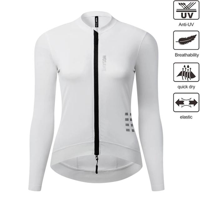 Camisola de Ciclismo Pro Slim Fit para Homens e Mulheres, Manga Comprida e Respirável para o Verão