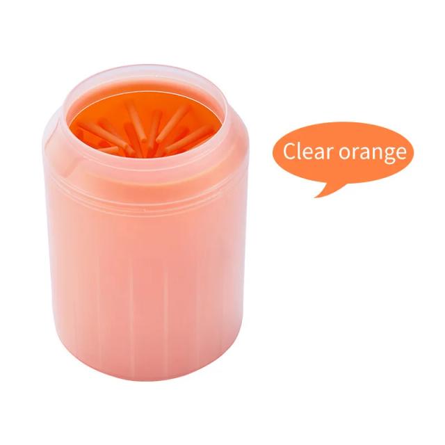 Limpeza Eficiente Para Patas De Cães E Gatos: Escova De Silicone Macio E Balde Lavável