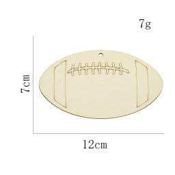 Peça De Madeira Em Forma De Bola De Rugby, Gravação A Laser Hangtag De Madeira Pendurado Tapete De Mesa Isolante, DIY Handmade Graffiti Decoração - Image 6