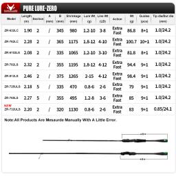 Purelure zero pequena isca luz alto carbono longo jogando vara de pesca em rocha fiação truta haste bfs fundição de pesca ul fluxo baixo - Image 2