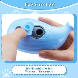 Spray elétrico escova para Pet Grooming, cão e gato escova de cabelo vapor, baleia forma, vaporizador massageador, emaranhados e cabelos soltos, 3 em 1 - Image 6