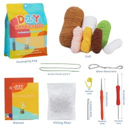 DIY Tricô Ferramentas para Iniciantes, Ferramentas De Material De Tricô, Enchimento De Fios Para Decoração De Casa, Artesanal Em Vaso De Crochet, Flores E Plantas - Image 2