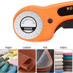 15 pçs 45mm kit cortador rotativo & tapete de corte & retalhos régua & costura clipes para panos tecido couro diy artesanato costura - Image 3