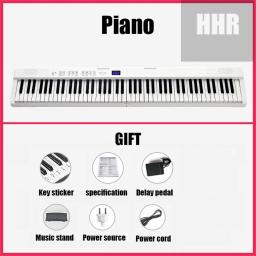 Piano Musical Eletrônico Dobrável, 88 Teclas, Controlador Midi, Sintetizador, Instrumentos Digitais de Órgão, Teclado, Música - Image 6