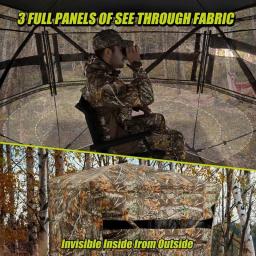 Tenda de camuflagem portátil para camping ao ar livre e caça, ultraleve ângulo de visão, equipamento turístico, 270 graus, 2-3Persons - Image 1