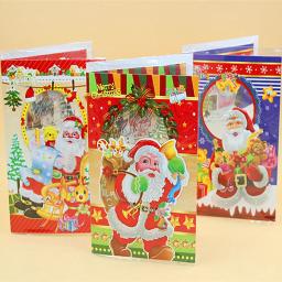 Feliz natal cartão com música cartões postais convites cartões de ano novo presente de festa de natal para crianças - Image 3