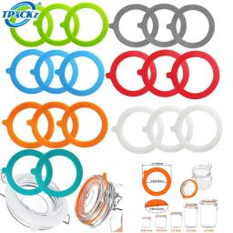 5PCS Silicone Substituição Junta Hermético Borracha Selos Anéis À Prova de Vazamento Canning Seals Para Vidro Clip Top Frascos Recipientes De Armazenamento - Image 2