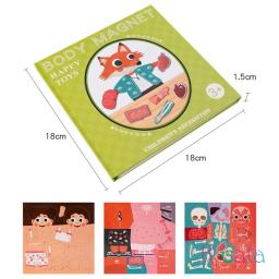Brinquedo interativo do enigma magnético para crianças, órgãos do corpo humano, músculos, esqueleto, cognição, Montessori, livro ocupado, Preshool, sensorial - Image 6