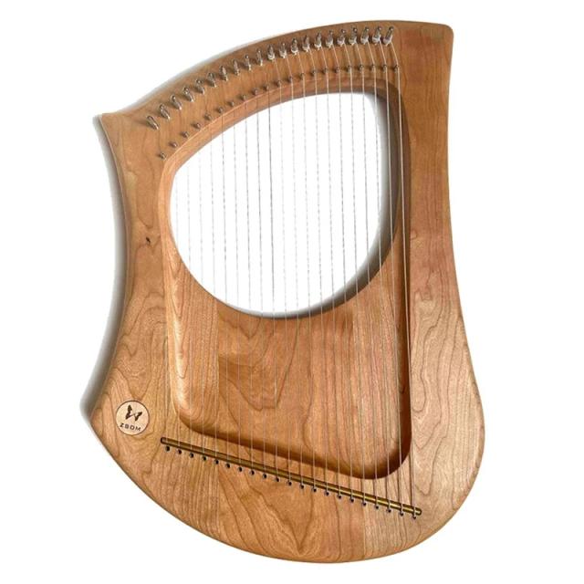 Harpa Lira Portátil Profissional de Luxo em Rosewood com 22 Cordas e Escala Diatônica para Performances Musicais Exclusivas