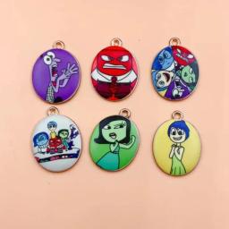 Charme dos desenhos animados para fazer jóias, colar, pulseira, brinco, pingente, acessórios de bricolage, liga, metal, banhado a ouro, 10pcs - Image 6