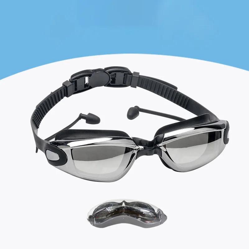 Óculos de natação profissionais das mulheres dos homens à prova dwaterproof água anti-nevoeiro proteção uv piscina óculos de natação para adultos óculos de água ajustável - Image 1