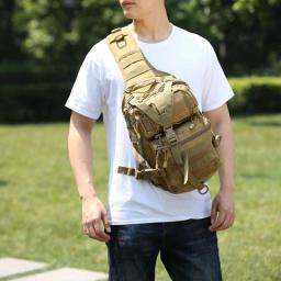 Mochila masculina de assalto tático, mochila tiracolo, mochila impermeável, ao ar livre, caminhada, camping, homem, bolsas de ombro - Image 3