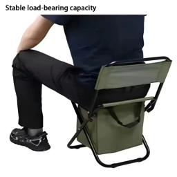 Cadeira de acampamento dobrável portátil com caixa de armazenamento cadeiras de acampamento ao ar livre cadeiras de praia viagem lazer assento de piquenique com armazenamento - Image 2