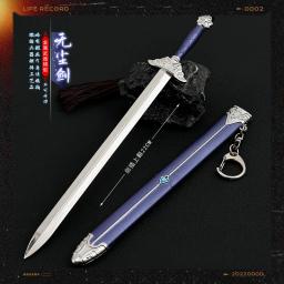 Xianjia-Brinquedo Modelo de Arma Antiga, Arma Artesanal, Brinquedo Artesanal, Periférico, Todo Metal, Sem Poeira, Espada com Bainha, Cinema e Televisão, 22cm - Image 1