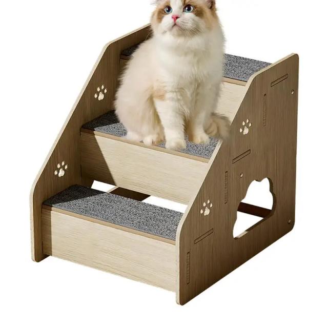 Escadas Antiderrapantes de Espuma de Memória para Cães Pequenos e Gatos - Rampas e Escadas para Filhotes com 2 ou 3 Etapas