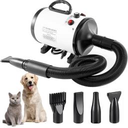 Alta Velocidade Cão Cabelo Secador, Profissional Pet Grooming Blower, Silencioso, Temperatura Ajustável, Stepless Regulação de Velocidade - Image 6