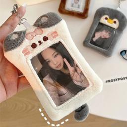 Porta-cartões fotográficos de pelúcia chaveiro kpop cartão de foto fichário kawaii álbum de fotos caso de cartão de foto cartões de ídolo coletar livro 40. - Image 6