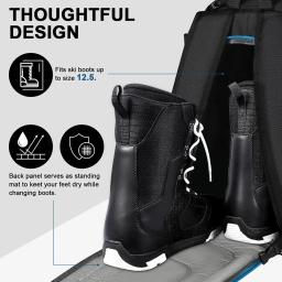 Saco de esqui ao ar livre grande capacidade à prova dwaterproof água mochila unisex seco molhado separação armazenamento capacetes bota luvas snowboard botas saco - Image 2