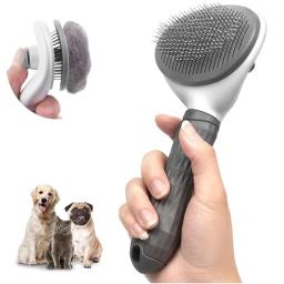 Pente para animais de estimação, agulha de aço inoxidável, remoção de pelos de cães e gatos, flutuante, limpeza de pelos, beleza, cuidados com a pele, escova de limpeza de cães de estimação - Image 1