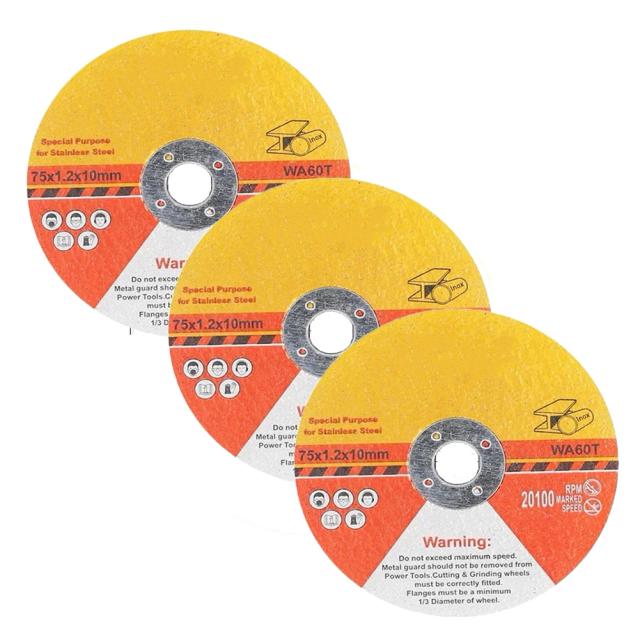 Lâmina de Serra Circular de 75mm para Madeira - Disco Cortante Abrasivo com 3 Acessórios para Rebarbadora