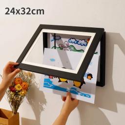 Molduras de arte mutáveis para crianças, moldura magnética, frente aberta, quadro cartaz, foto desenho pinturas, fotos display, decoração de casa - Image 1