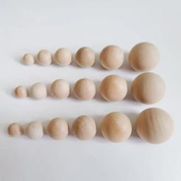 Rodada Contas De Madeira para DIY, Bola Cor Natural, Sem Buraco, Escultura Beads, Manual DIY Jóias, 6mm, 8mm, 10mm, 12mm, 15mm, 20mm, 25 milímetros, 30 milímetros, 35 milímetros-90 milímetros - Image 5