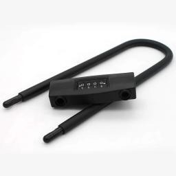 Combinação Bike U Lock, anti-roubo, cadeado resistente para motocicleta, porta E-Bike com chaves de senha recuperáveis - Image 4