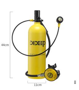 Dideep Scuba Diving Tank Set, Medidor de Pressão Upgrade, Mergulho Vest Bag, Tanque De Cilindro De Oxigênio, Equipamento Snorkel, 2L - Image 5