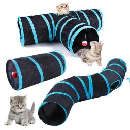 Rainbow Tunnel Playground Toy para gatos, Teaser interativo para gatinhos e adultos, 650g, arranhando corrida - Image 3