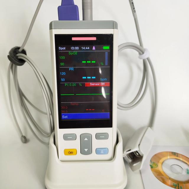 Oxímetro de Pulso Veterinário Portátil com Monitor de SPO2 e Temperatura, Função Sonda Lingual para Pets, Equipamento e Acessórios para Animais de Estimação 3,5"